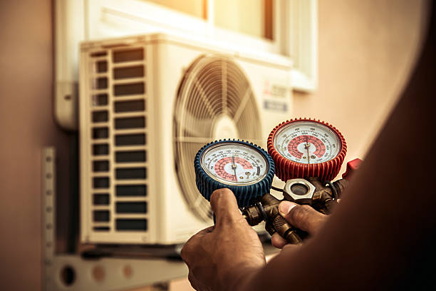 Professional Air Conditioning Service technician working in Nixon, TX